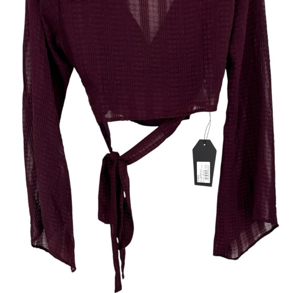 Disturbia Deep Purple Wrap Blouse - Picture 10 of 13